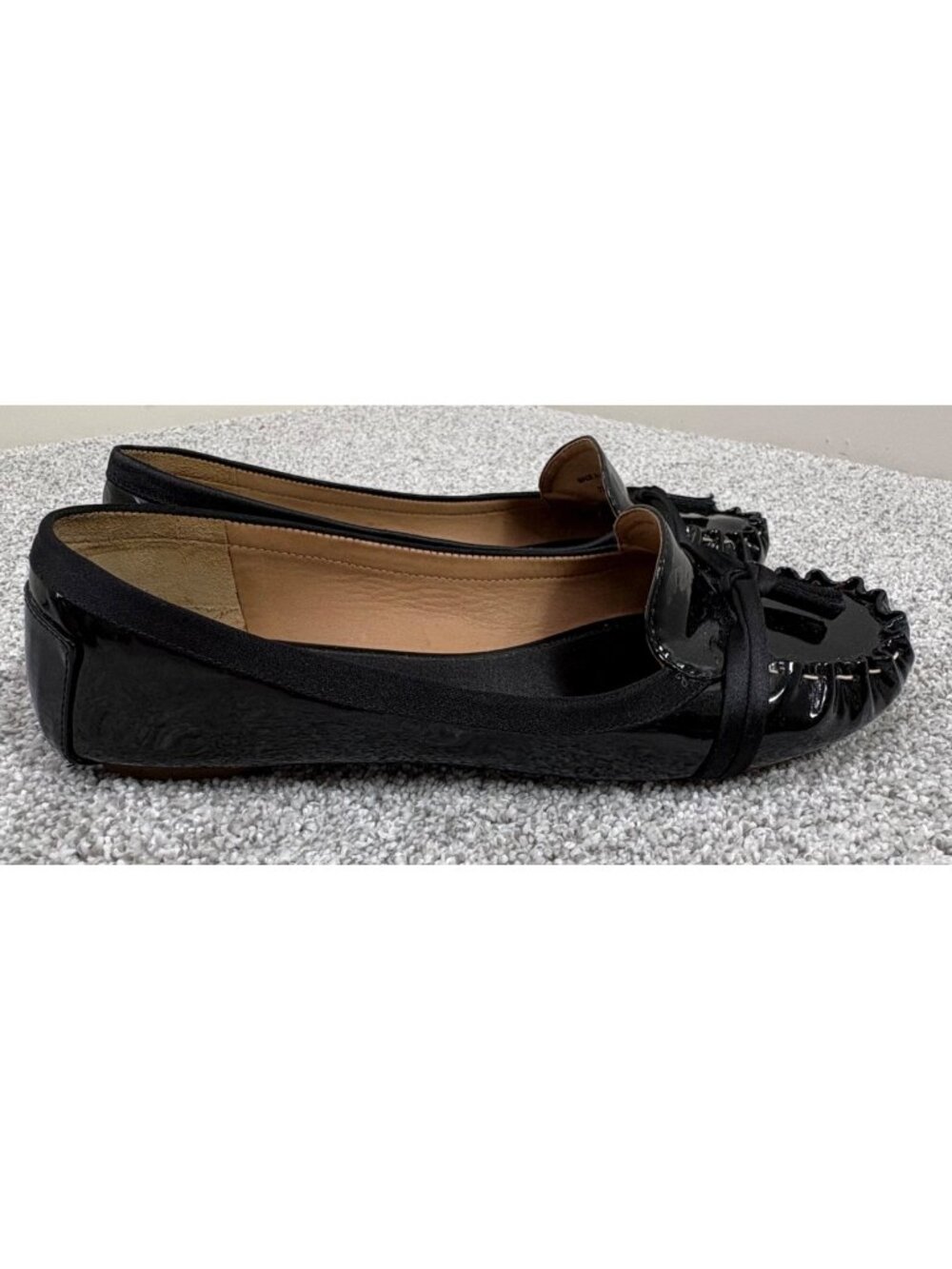 Kate Spade Lacey Loafers 7M Black Patent Made in Brazil Whimsigoth Business